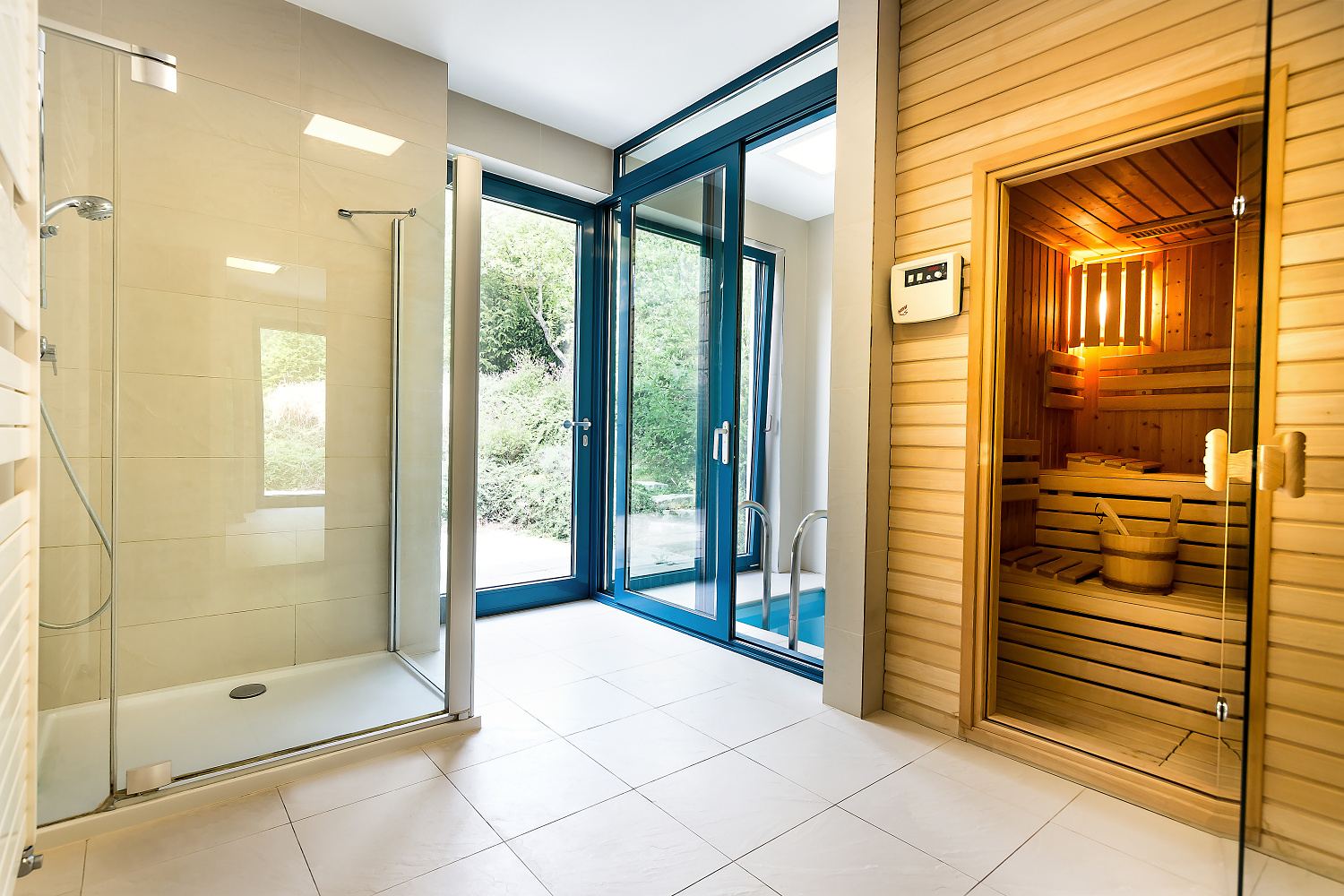 Vnitřní sauna se zázemím